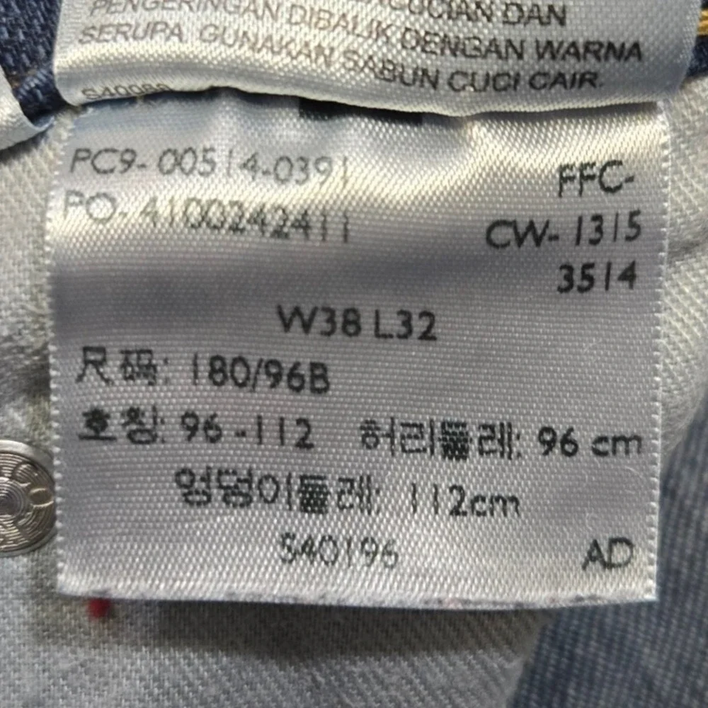 Levi's 514 Jeans Men Size 38x32 Dark Wash‎ Straight Fit Stretch Classic Capsule
